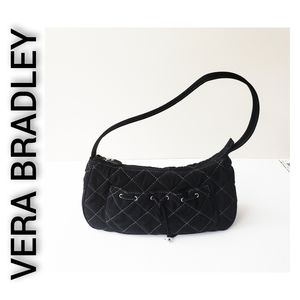 Vera Bradley Black Quilted Smaller Shoulder Bag